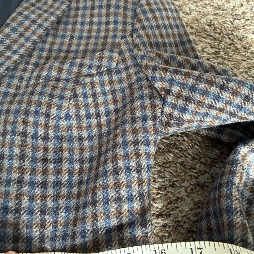 Women’s Scapa Brown Blue Wool Houndstooth Blazer: Size 40 US M - Picture 11 of 16